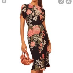 ⚡NEW IN NWOT Reformation Andre Midi Dress - Vivett
